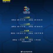 亚冠淘汰赛赛程再更新 8月10日开打半决赛10月底